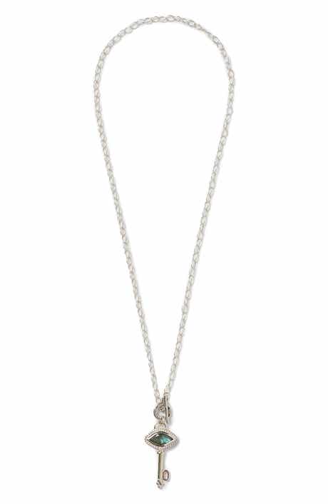 Labradorite Key Pendant Necklace
