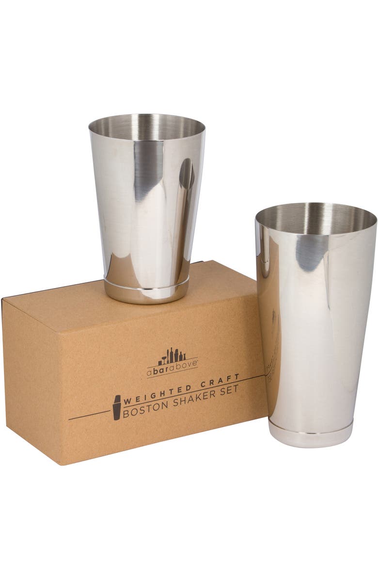 A Bar Above Boston Cocktail Shaker Set, Weighted, Main, color, Stainless Steel
