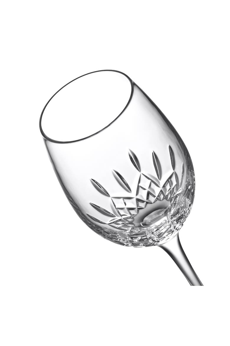 Lismore Essence Set of 2 Lead Crystal Medium Wine Goblets, Alternate, color, NO COLOR
