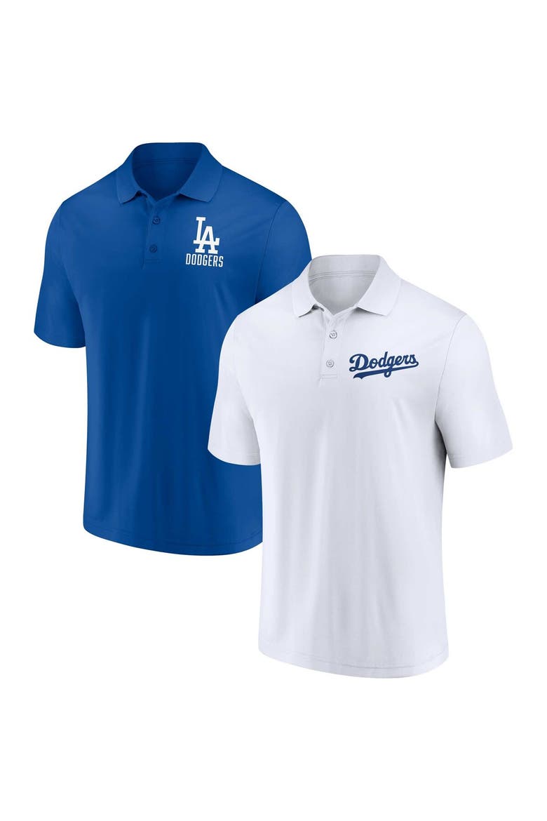Men's Fanatics Branded Royal/White Los Angeles Dodgers Two-Pack Logo Lockup Polo Set, Main, color, Royal