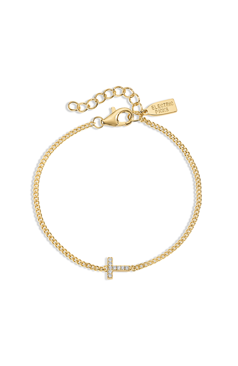 Electric Picks Initial Bracelet, Main, color, Gold - T