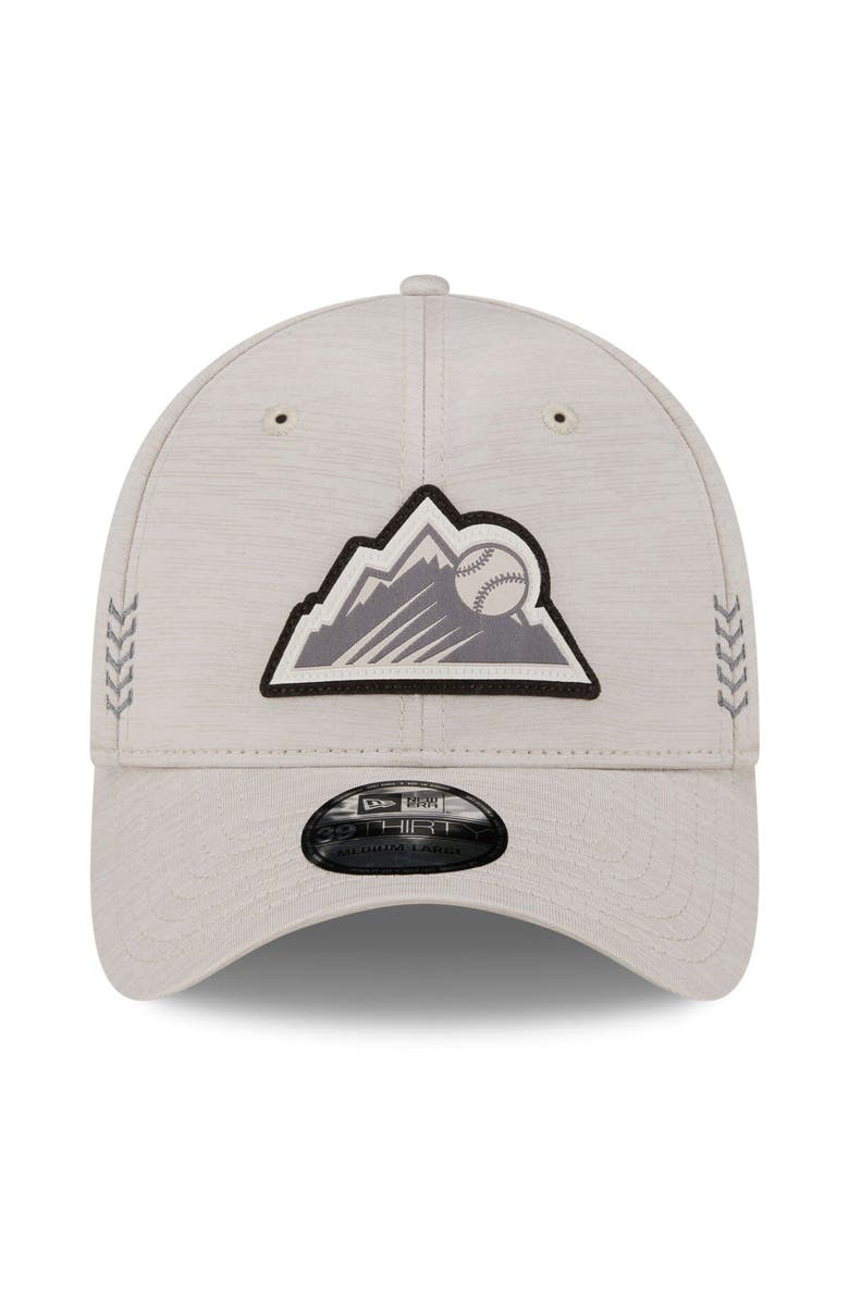 New Era Men's New Era  Cream Colorado Rockies 2024 Clubhouse 39THIRTY Flex Fit Hat, Alternate, color, 
