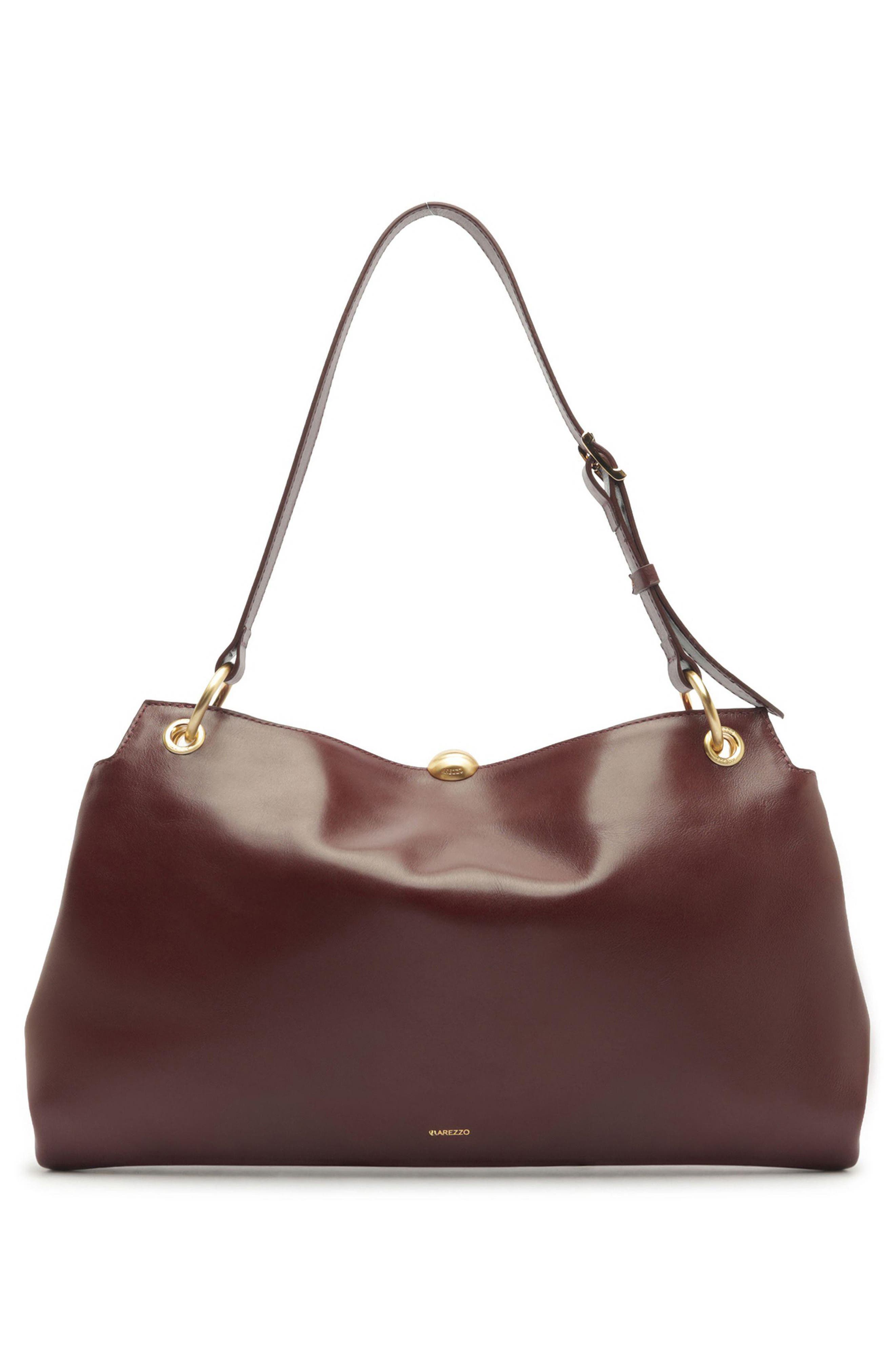 Aurora Medium Leather Shoulder Bag, Alternate, color, FRESH RUBY