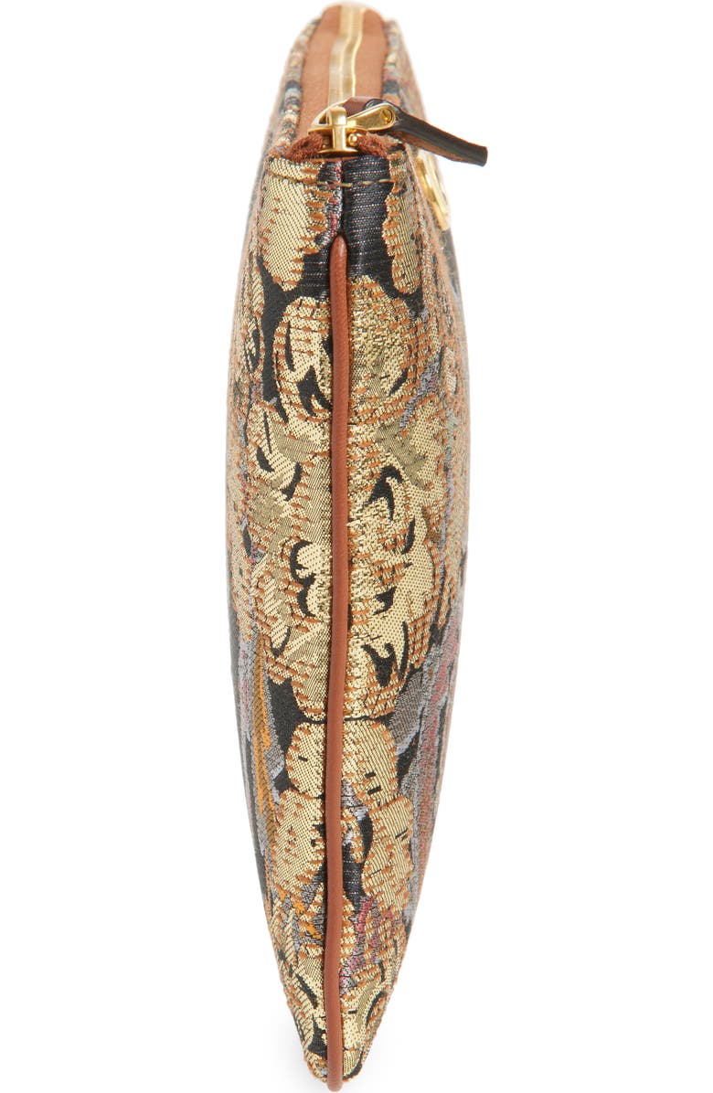 Valentino Garavani VLOGO Floral Jacquard Zip Pouch, Alternate, color,