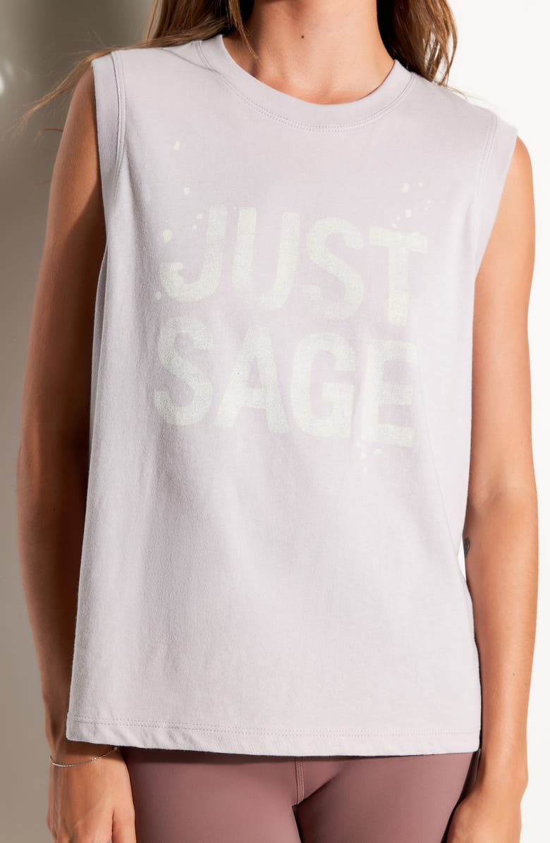 Spiritual Gangster Just Sage Bowery Cotton Tank, Alternate, color,