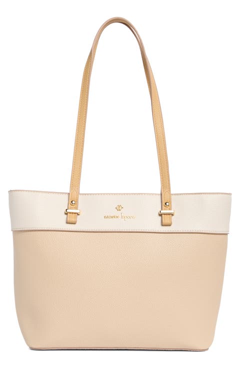 Sabine Colorblock Tote Bag & Pouch