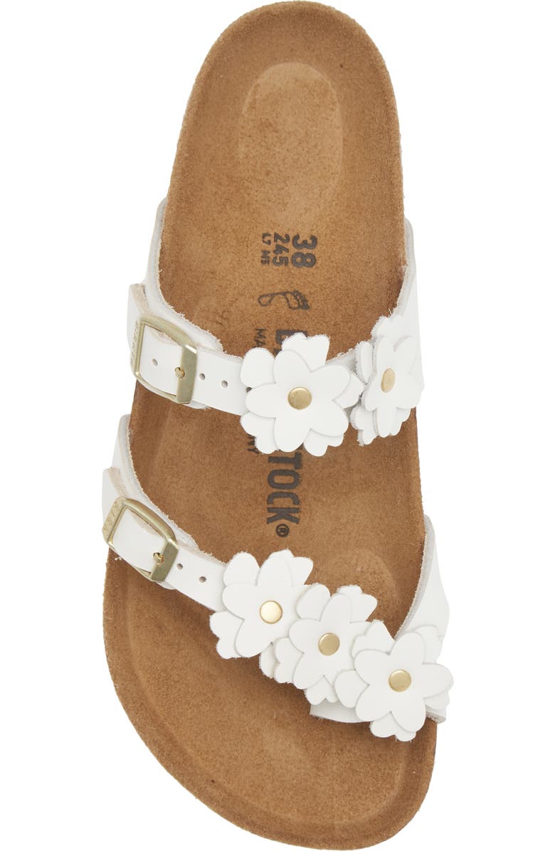 Birkenstock Mayari Flowers Toe Loop Sandal, Alternate, color, White