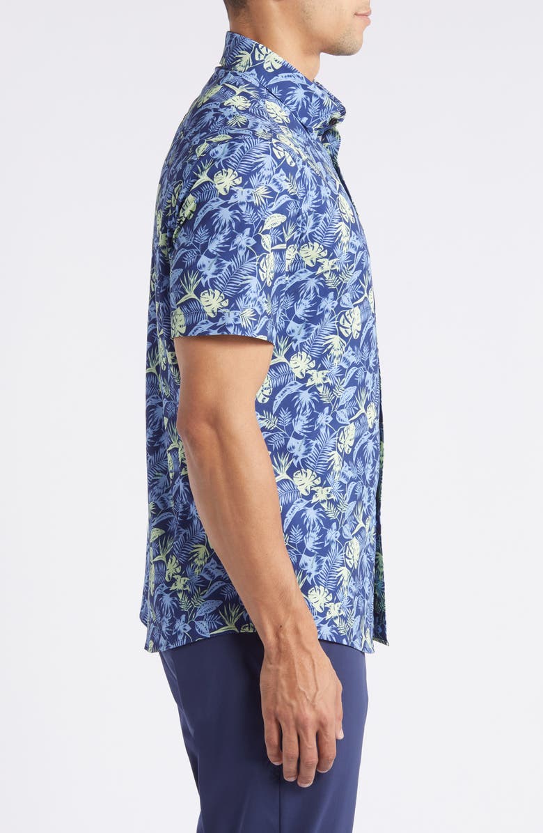 Mizzen+Main Leeward Trim Fit Short Sleeve Performance Button-Up Shirt, Alternate, color,