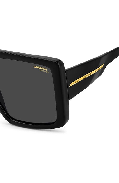 Carrera Eyewear Victory 60mm Square Sunglasses In Black Gold/grey
