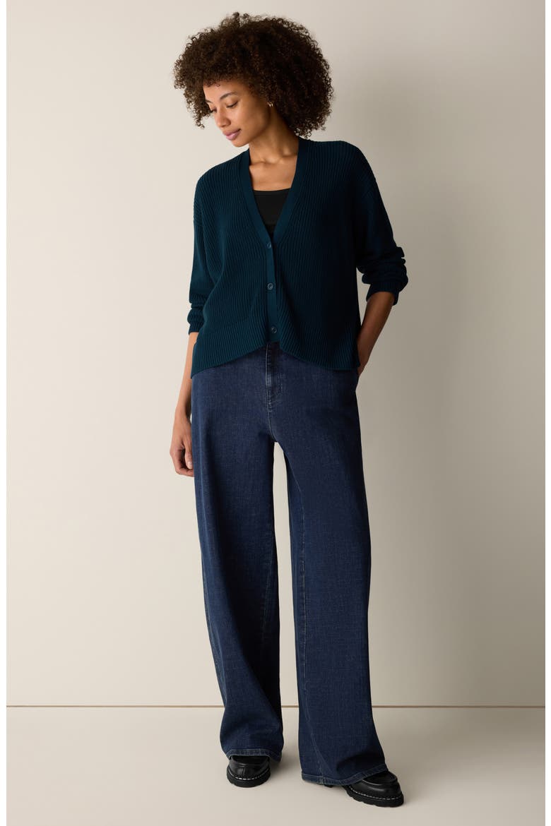 Organic Cotton & Tencel Lyocell Cardigan, Alternate, color, SLATE BLUE