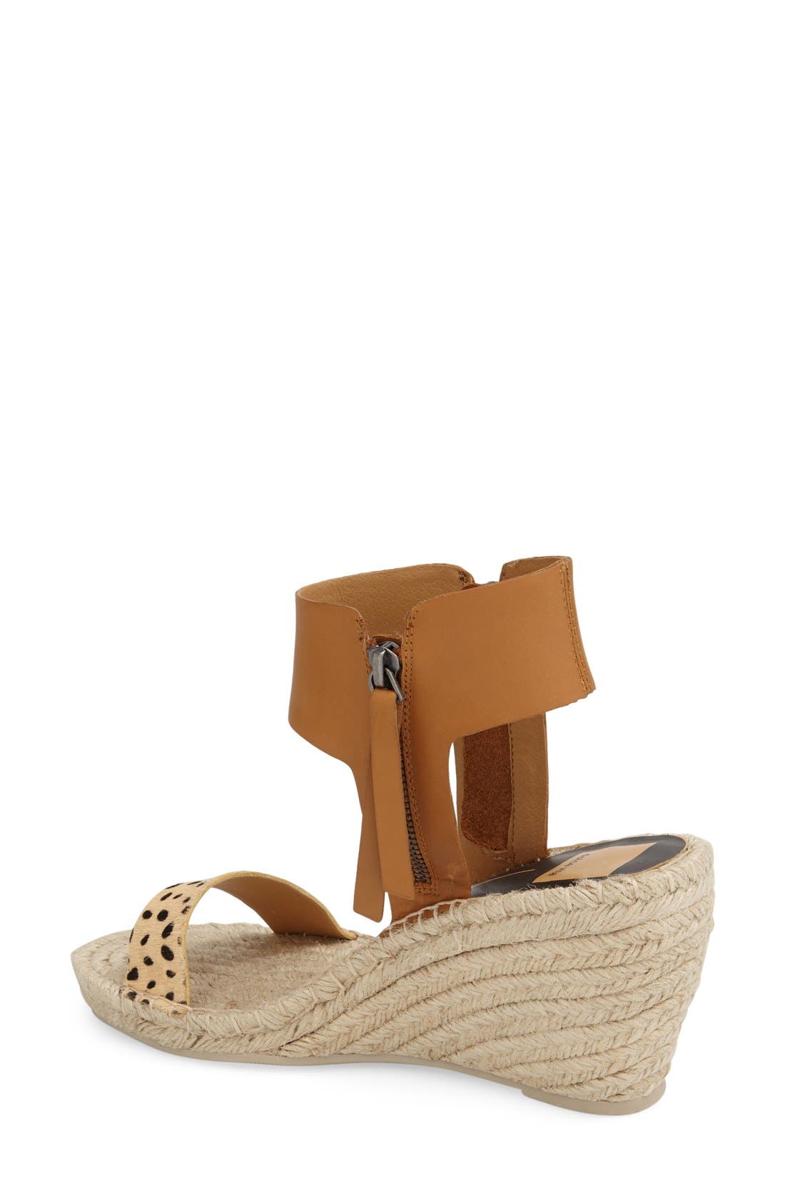 'Gisele' Espadrille Wedge, Alternate, color, LEOPARD CALF HAIR
