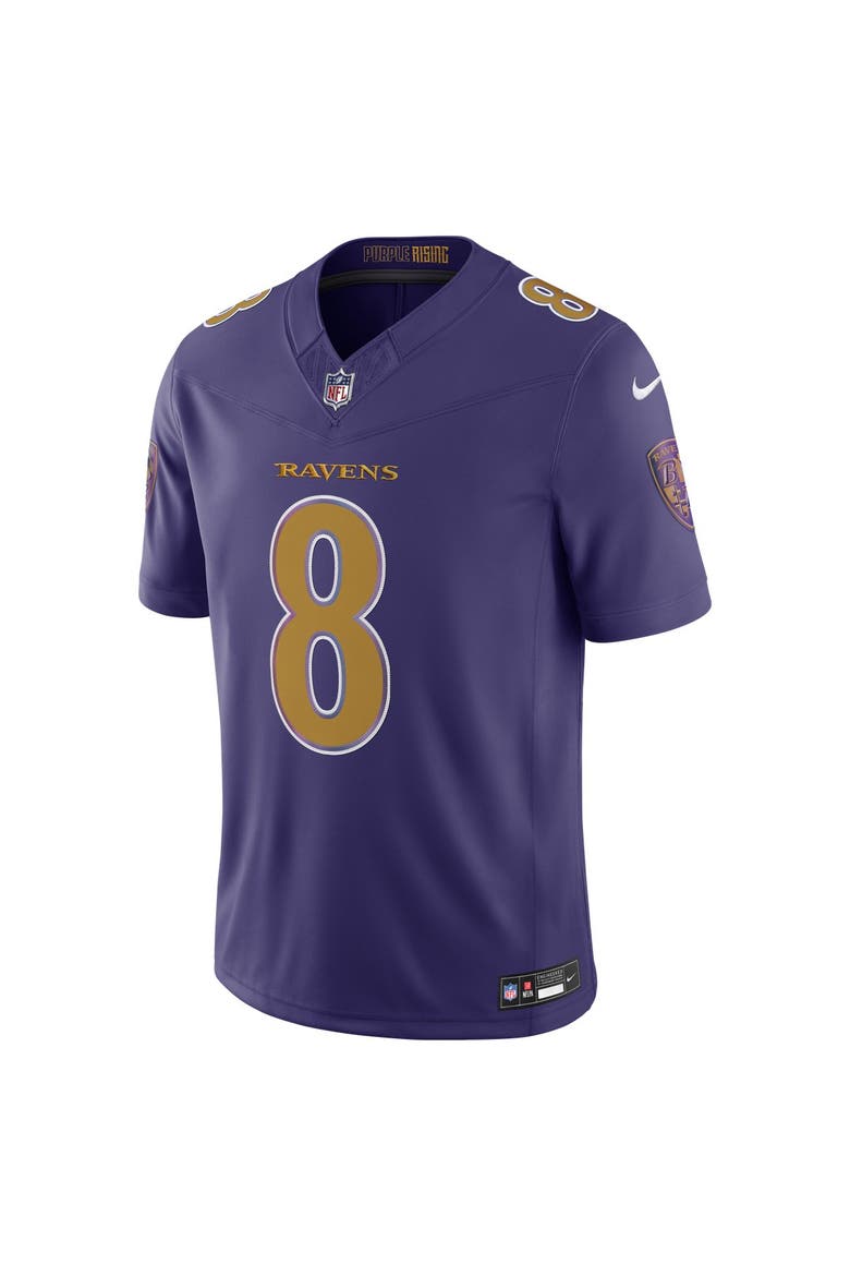 Men's Nike Lamar Jackson Purple Baltimore Ravens Alternate Vapor F.U.S.E. Stitched Limited Jersey, Alternate, color, Purple
