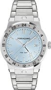 FERRAGAMO F-80 Classic GMT Bracelet Watch, 41mm
