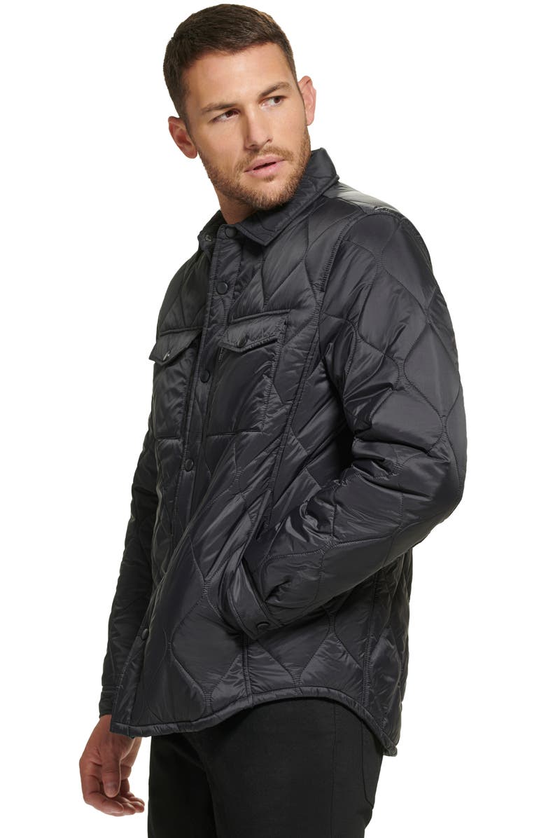 Water Resistant Quilted Shirt Jacket