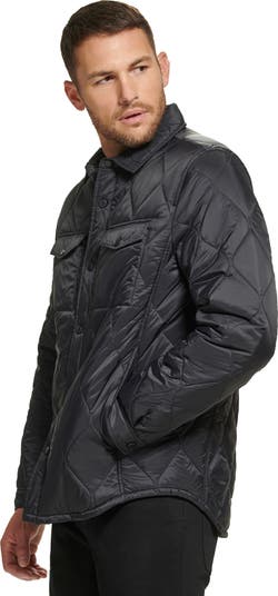 Water Resistant Quilted Shirt Jacket