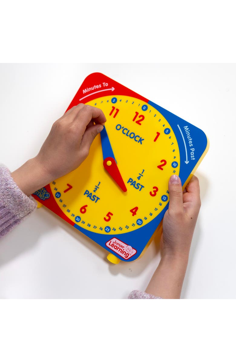Junior Learning What's the Time Geared Clock Educational Toy, Alternate, color, Multicolored