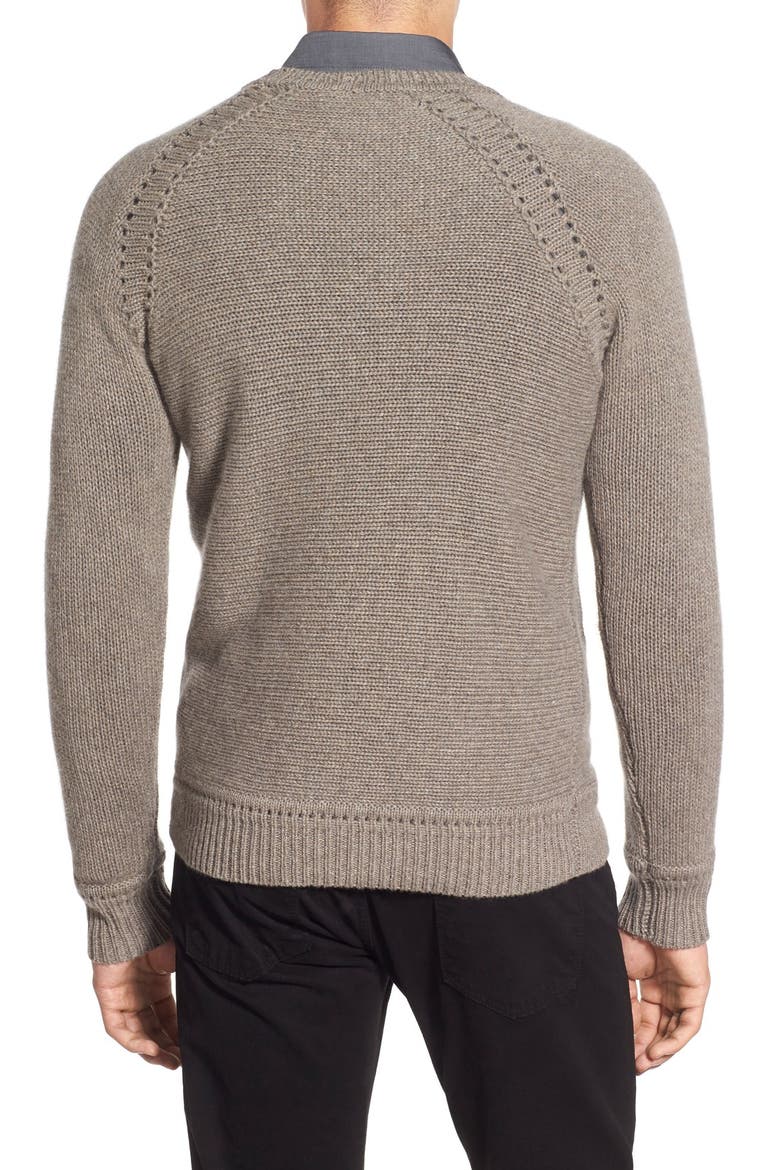 London 'Cullum Convection' Cashmere Sweater, Alternate, color, TAUPE BROWN
