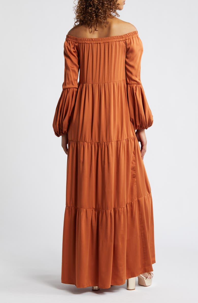 DIARRABLU Kudi Long Sleeve Off the Shoulder Dress, Alternate, color, 