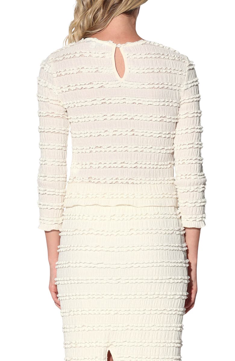 Walter Baker Lois Ruffle Top, Alternate, color, Cream Lace