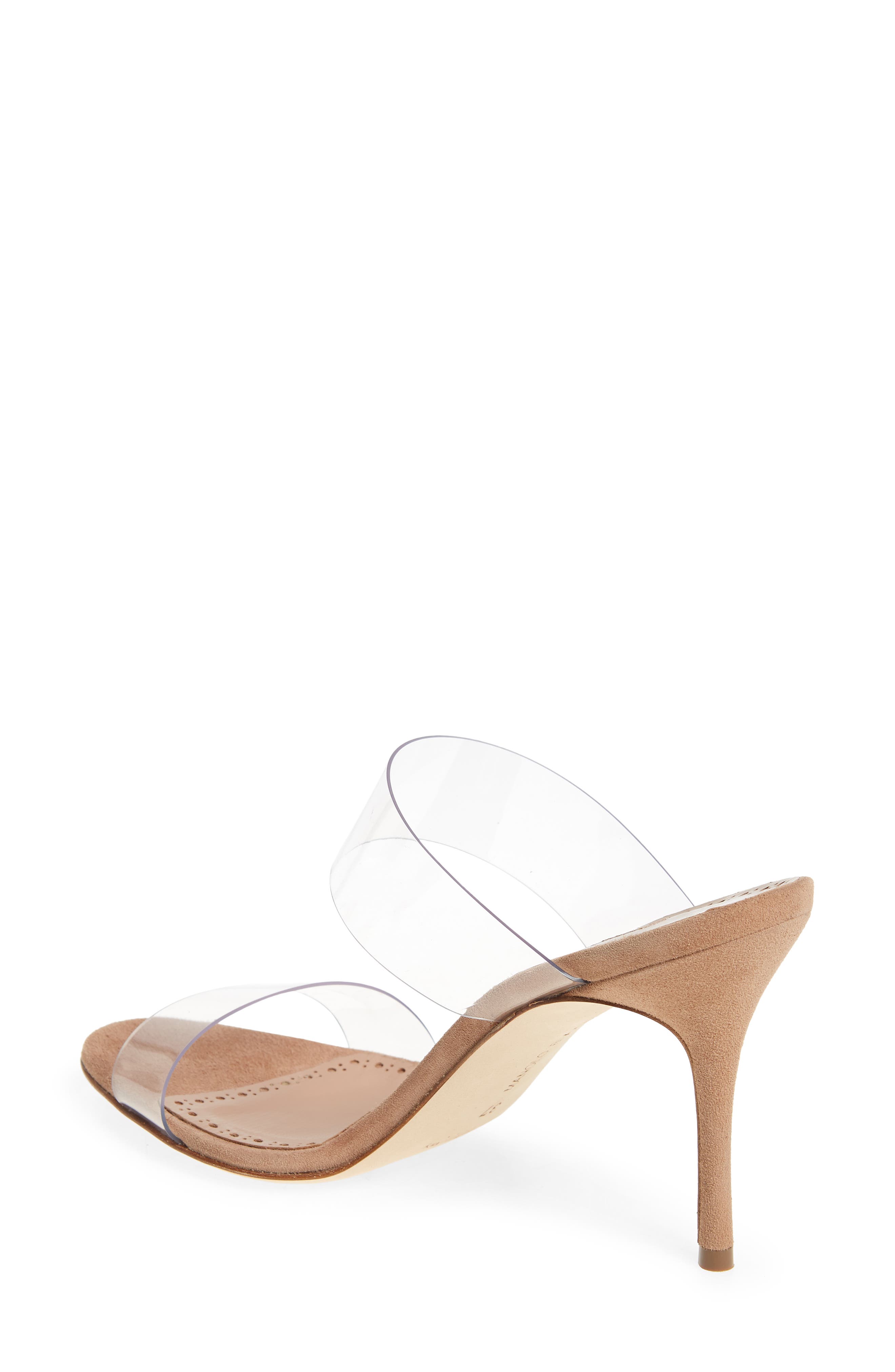 Manolo Blahnik Scolto Clear Double Strap Sandal, Alternate, color, 