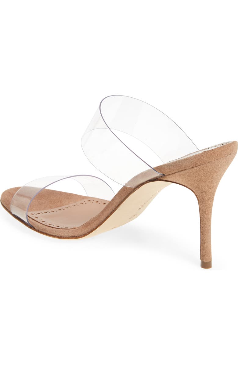 Manolo Blahnik Scolto Clear Double Strap Sandal, Alternate, color,
