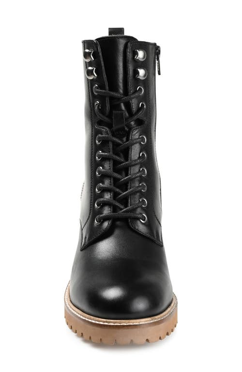 Journee Signature Malle Lace-up Boot In Black