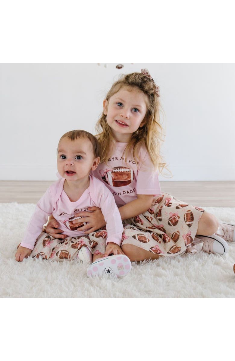 Sweet Wink Football With Daddy Short Sleeve T-Shirt, Alternate, color, Ballet Pink