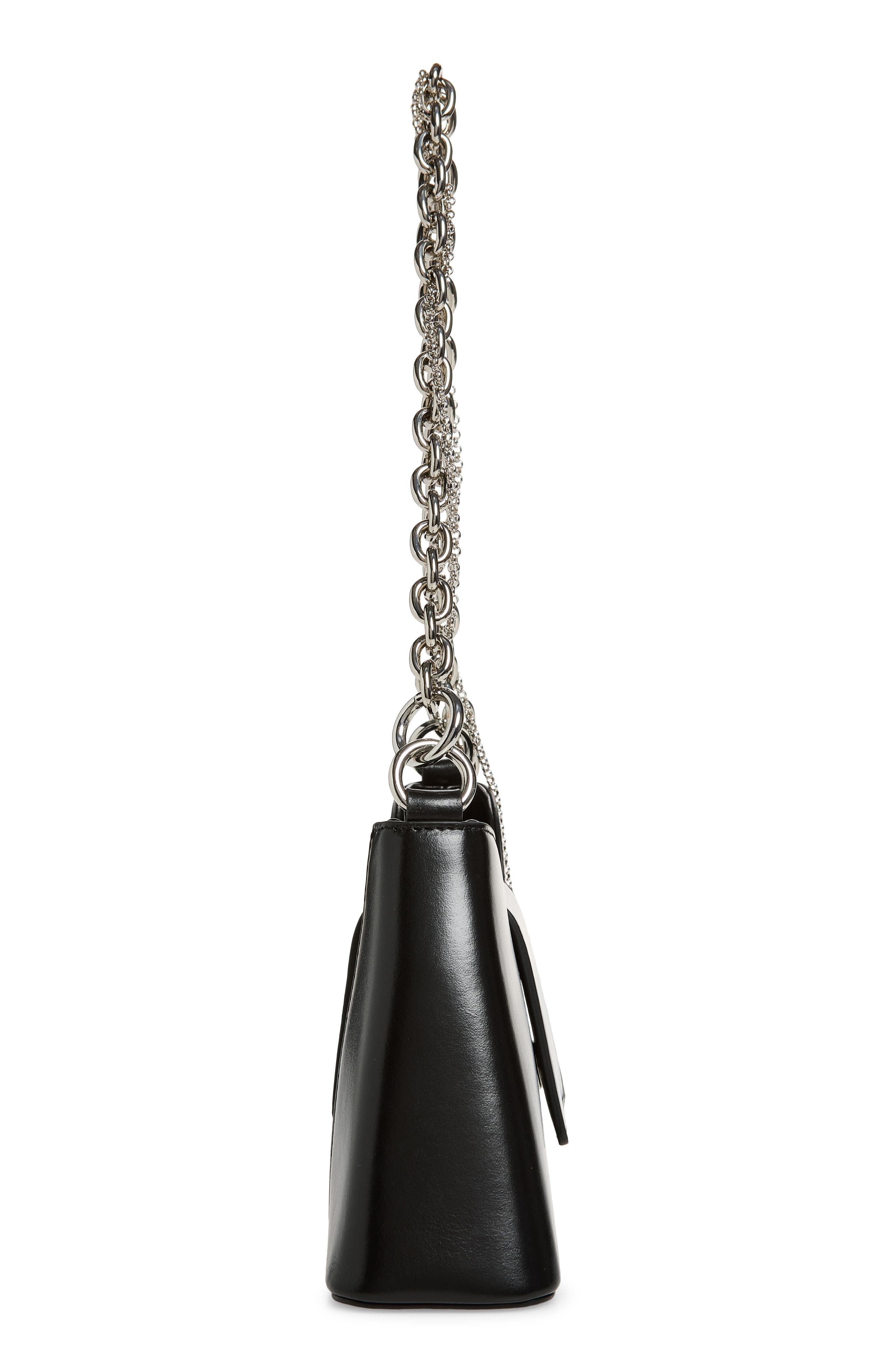 Marla Chain Strap Evening Bag, Alternate, color, BLACK