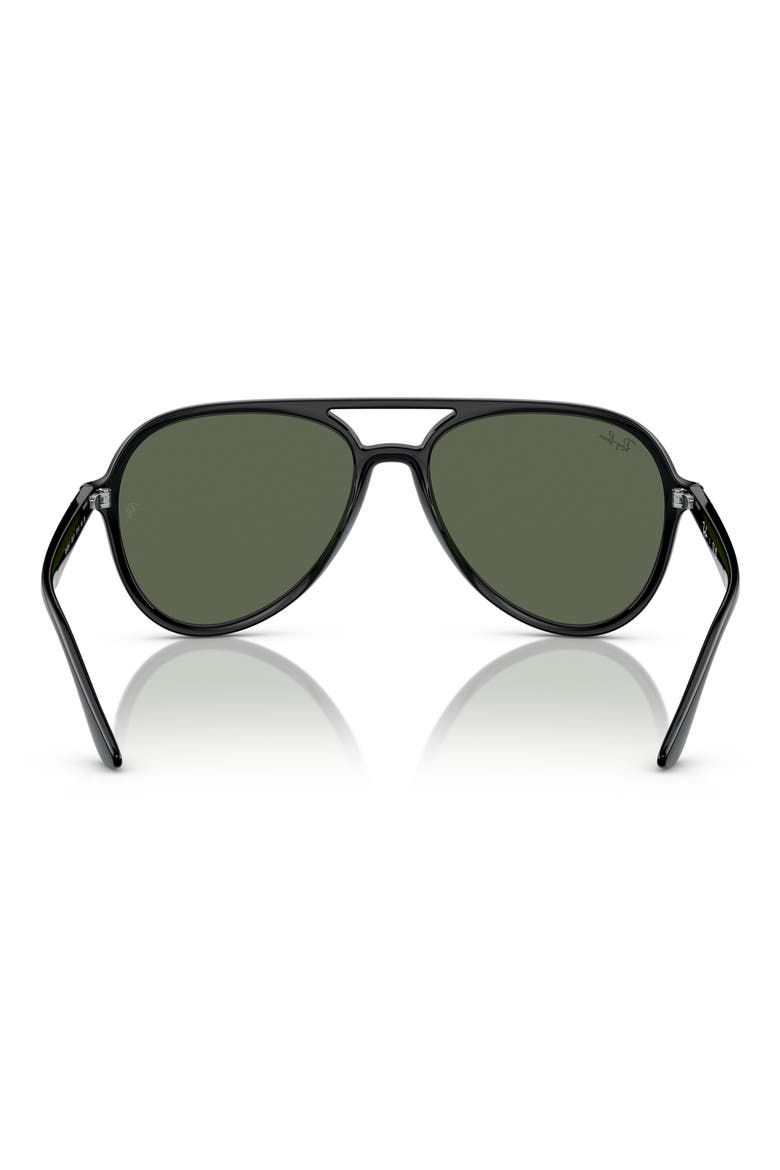57mm Pilot Sunglasses, Alternate, color, BLACK
