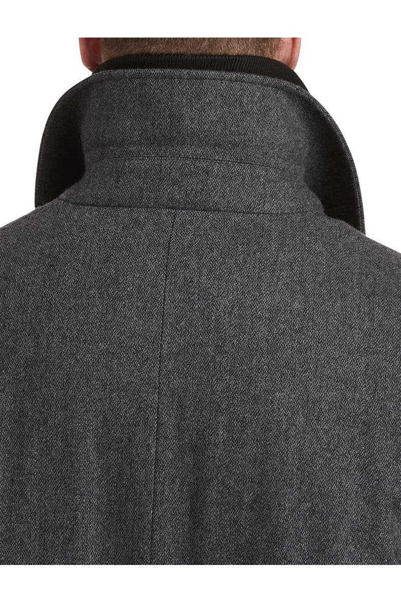 Big & Tall Herringbone Zale Overcoat, Alternate, color, GREY