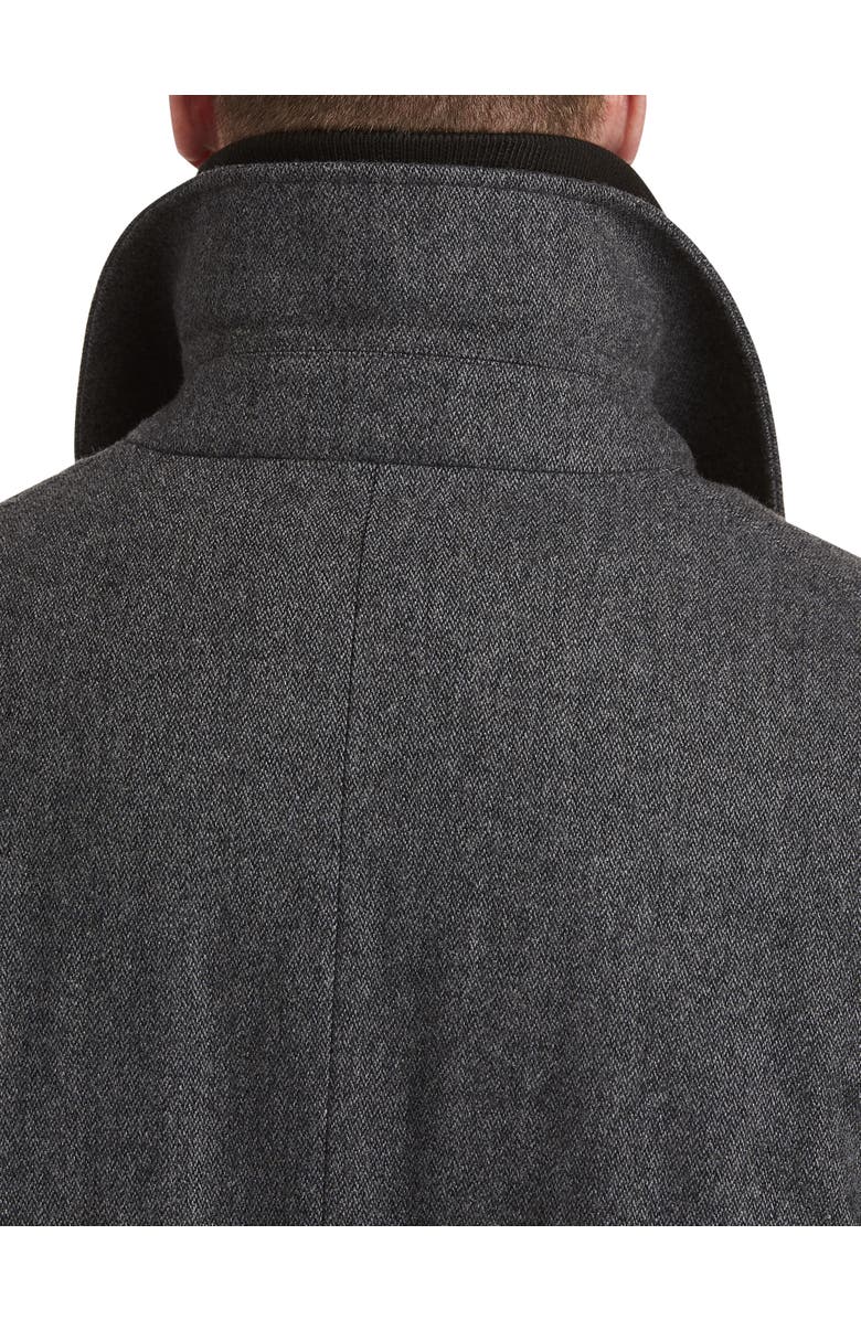 Calvin Klein Big & Tall Herringbone Zale Overcoat, Alternate, color, Grey