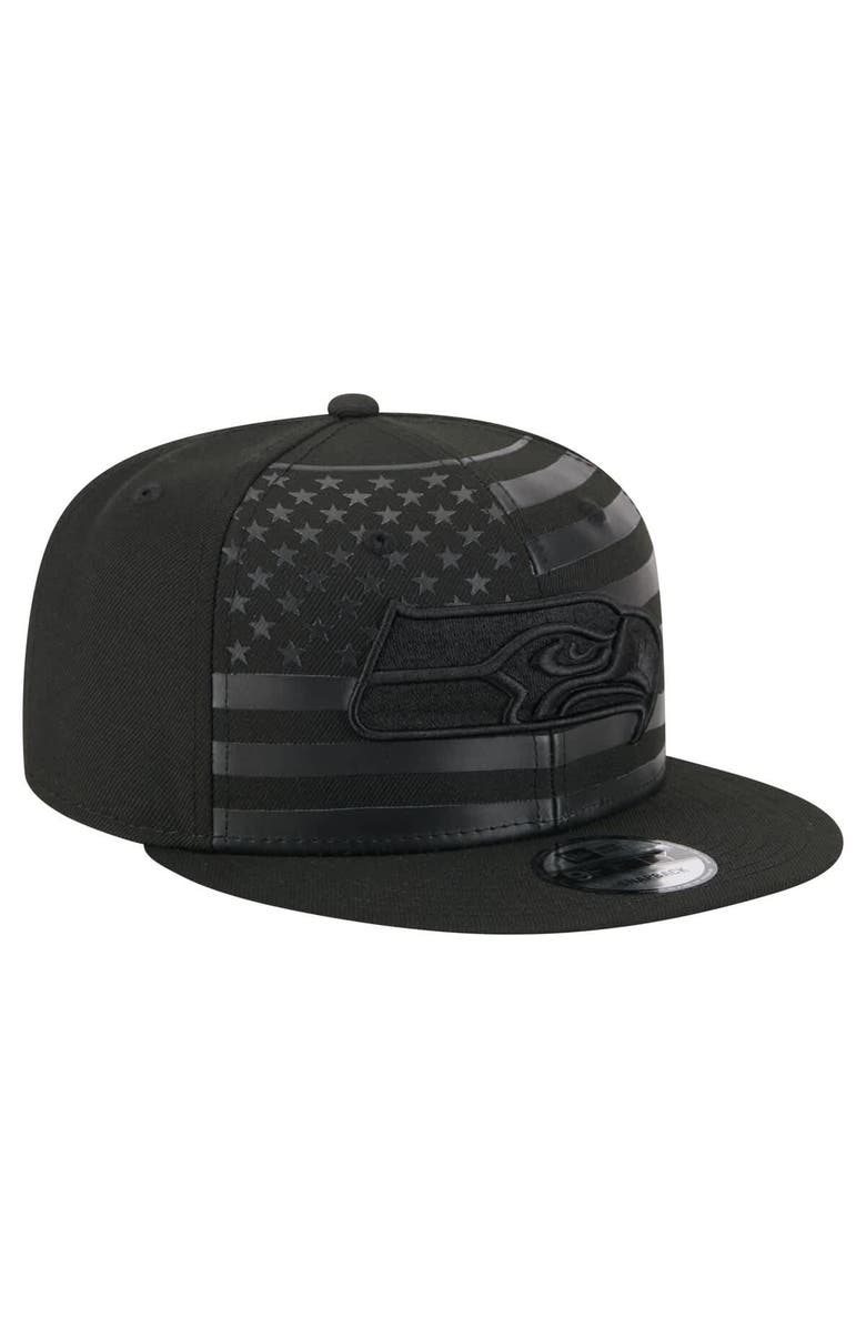 New Era Men's New Era Black Seattle Seahawks Independent 9FIFTY Snapback Hat, Alternate, color,