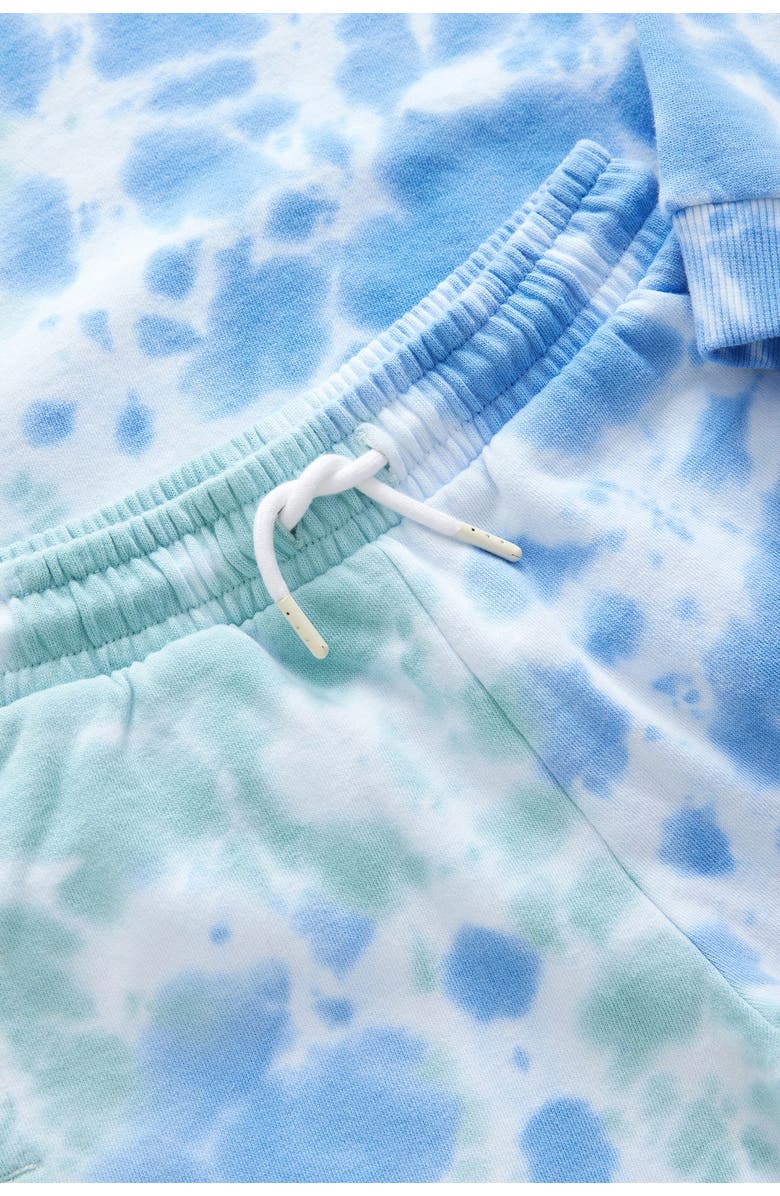 NEXT Kids' Tie Dye Cotton Sweatshirt & Shorts Set, Alternate, color, Blue
