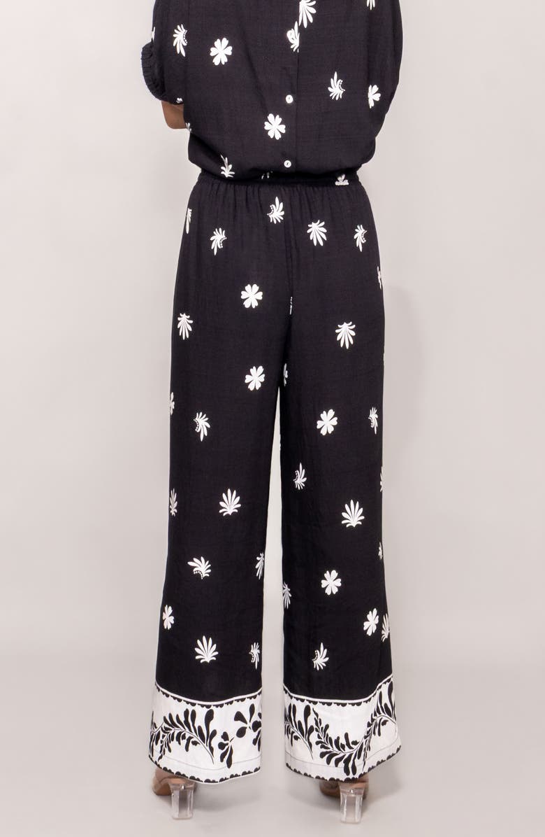 MELLODAY Floral Print Ankle Pants, Alternate, color, 