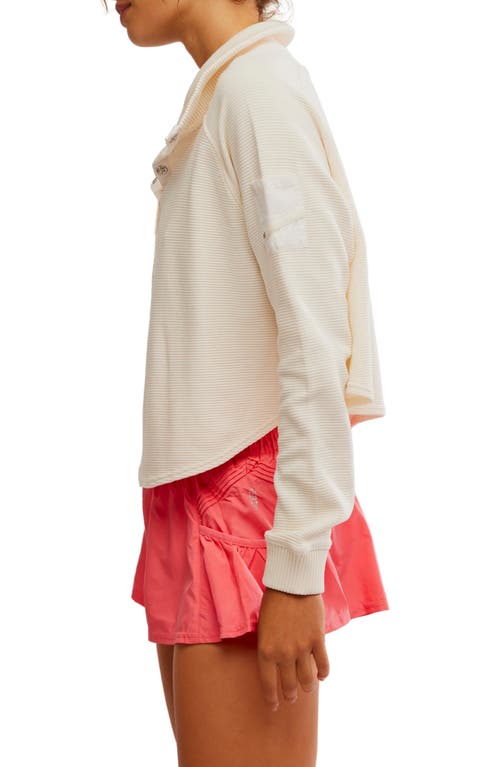 Free People Fp Movement So Fly Cotton Henley Top In White
