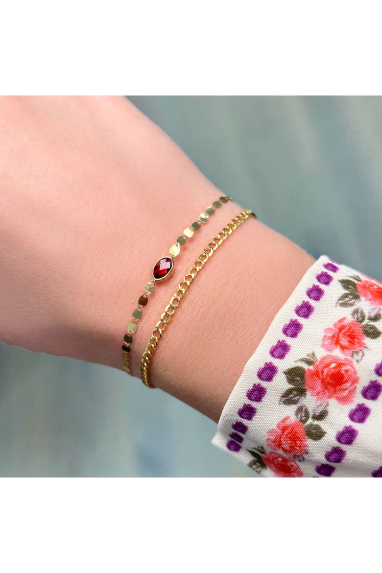 Thin Curb Chain Bracelet 14K Yellow Gold, Alternate, color, 14K Yellow Gold