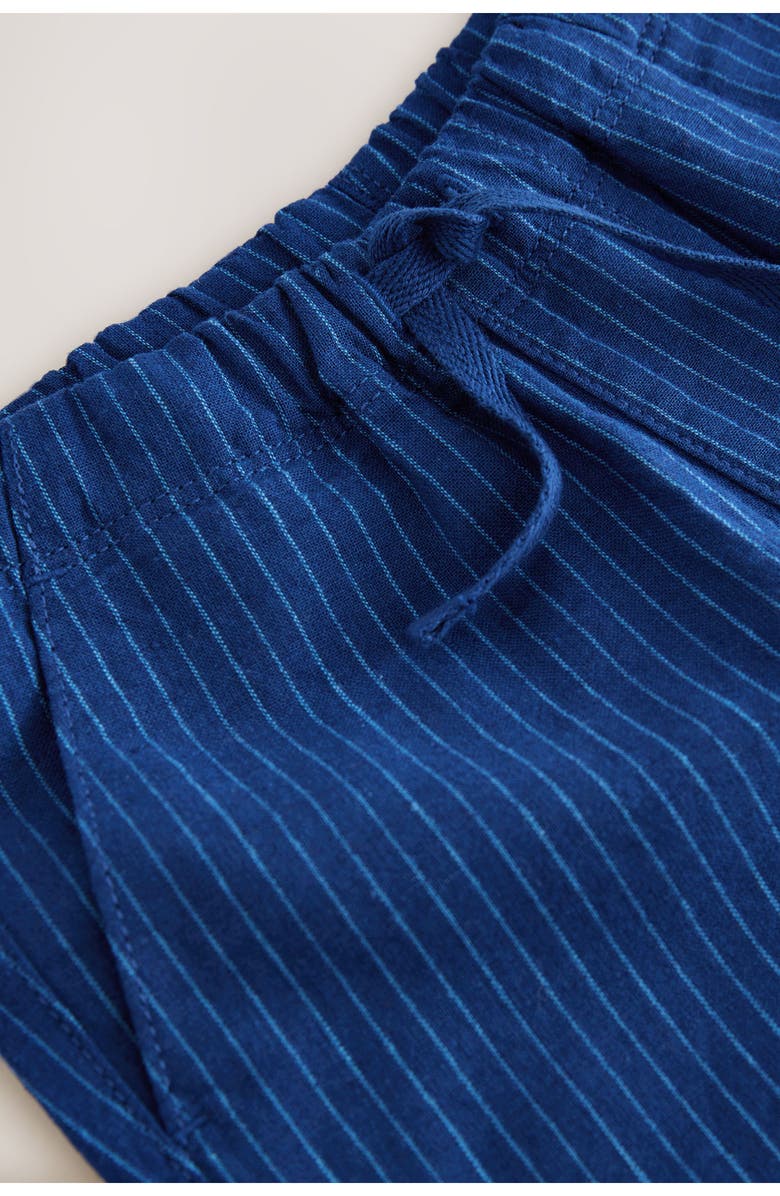NEXT Kids' Stripe Linen & Cotton Drawstring Shorts, Alternate, color, Blue