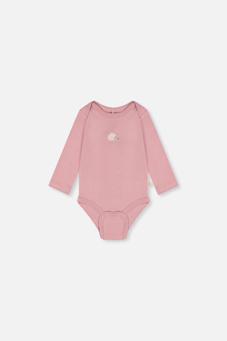 Three Pack Organic Cotton Hedgehog Long Sleeve Bodysuit, Alternate, color, Purple Hedgehog Print