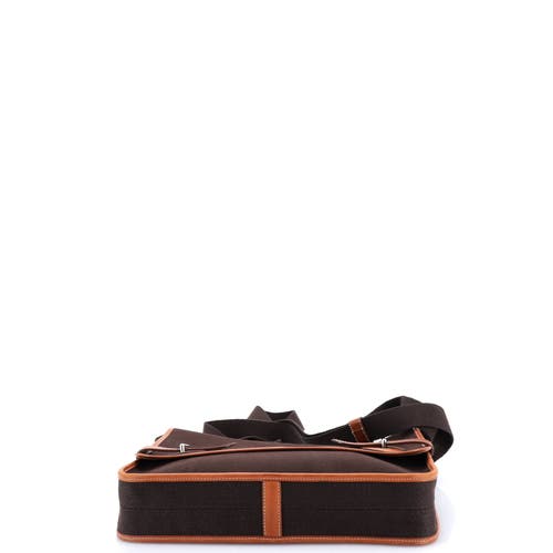 Pre-owned Hermes Hermes Buenaventura Messenger Bag Toile Pm In Brown
