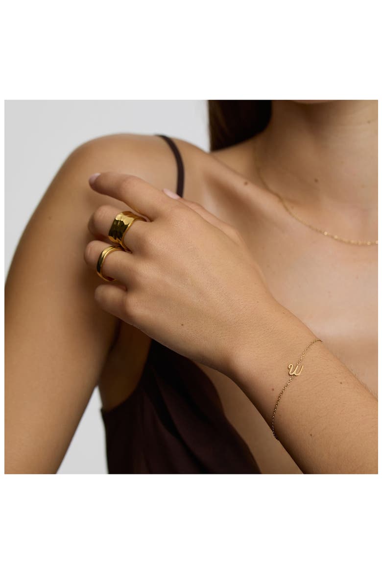 Initial Chain Bracelet, Alternate, color, GOLD - W