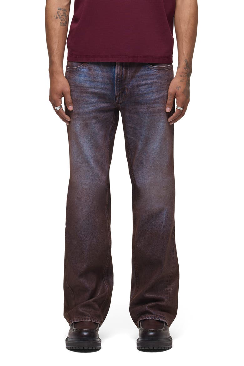 Walker Kick Flare Jeans, Main, color, COATED PORT
