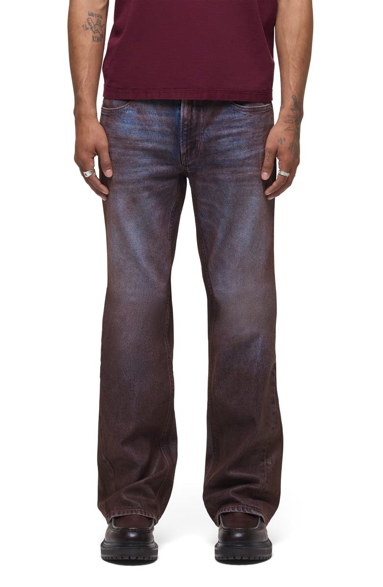 Hudson Jeans Walker Kick Flare Jeans, Main, color, Coated Port