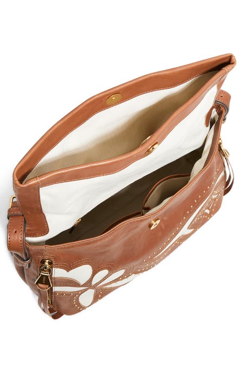 Aimee Bali Double Entry Crossbody Bag In Brown