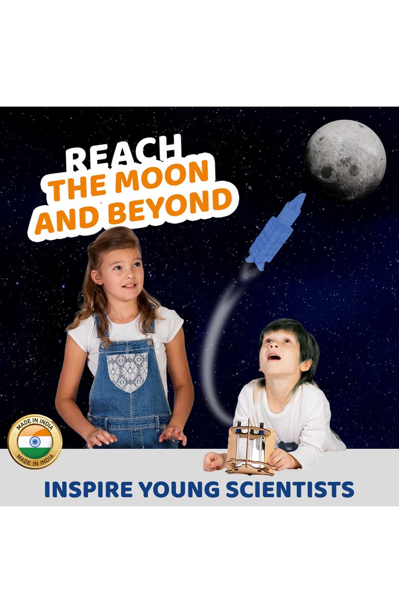 Smartivity Space Rocket Launcher Diy Stem Toy, Chandrayaan Program, Ages 6+, Alternate, color, Multicolored