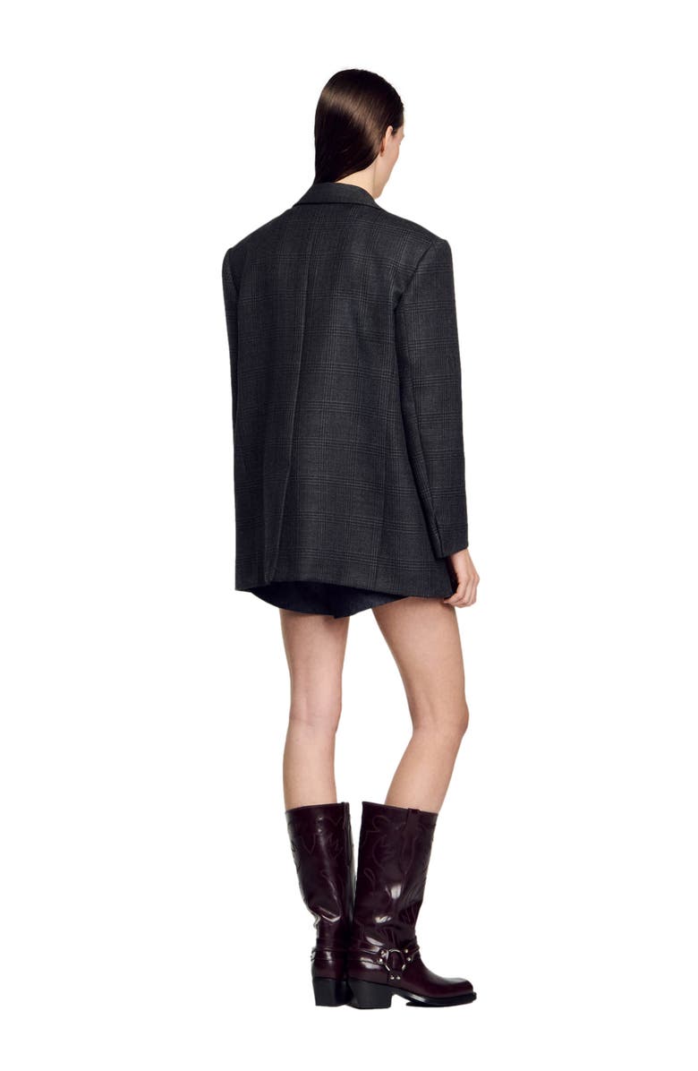 SANDRO Checked suit jacket, Alternate, color,