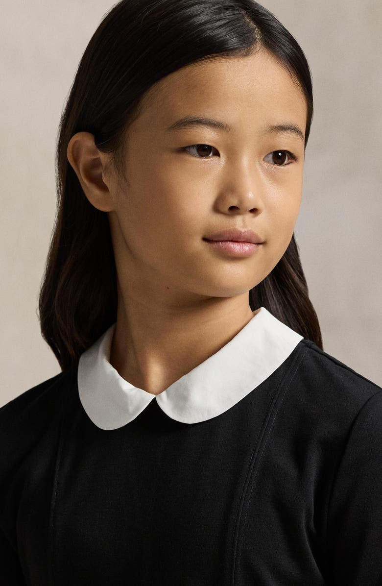 Polo Ralph Lauren Kids' Long Sleeve Ponte Roma Dress, Alternate, color, Polo Black