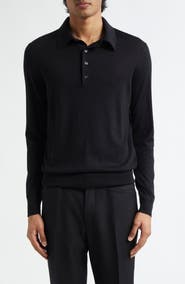 TOM FORD Fine Gauge Cashmere & Silk Polo Sweater