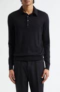 TOM FORD Fine Gauge Cashmere & Silk Polo Sweater