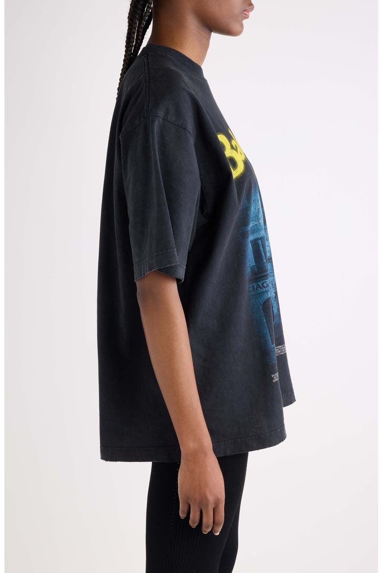 The Address Distressed Cotton Jersey Graphic T-Shirt, Alternate, color, 1041 FADED WASHED BLACK