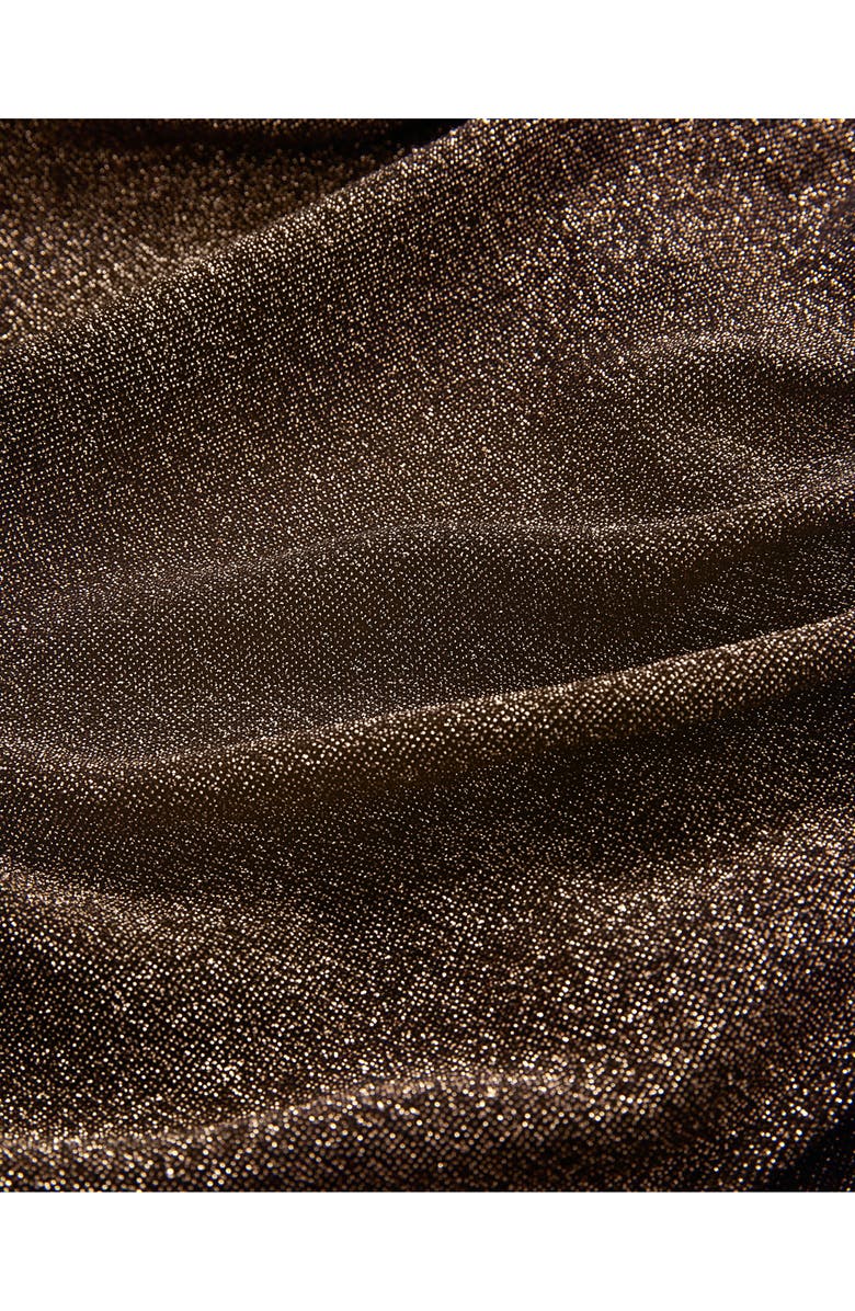 Veronica Beard Mylie Metallic Shimmer Funnel Neck Tank, Alternate, color, Gold